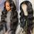 Aolisox 13x4 HD Transparent Body Wave Lace Front Wig 24 inch Natural Black