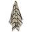 ferm LIVING Alee Viskestykke Sort, Beige (100x50cm)