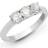 Jewelco London 18ct 0.33ct Diamond Stone Uniform Trilogy Ring 3.5mm