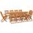 vidaXL 3086975 Matgrupp, 1 Bord inkl. 10 Stolar