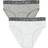 Calvin Klein Girl's Bikini Brief - Grey Heather/White