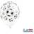 PartyDeco Fodbold Balloner, Pastel Hvid