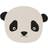 OYOY Dækkeserviet Panda Hvid Sort