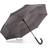 Totes Plaid Compact Umbrella Gray