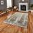 Think Rugs Brooklyn 8595 Hand Carved White, Yellow, Grey