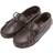 Eastern Counties Leather Unisex Fabric Lined Moccasins (15 UK) (Dark Brown)