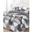 Dreamscene Polycotton Duvet Cover Black, Grey