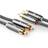 Nedis Premium 2x RCA - Metallgrå