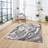 Think Rugs Apollo GR584 Grey Rose Abstract Grey, Pink, Gold