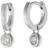 Lauren Ralph Lauren Huggie Drop Earrings - Silver/Transparent