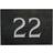 The House Nameplate Company Black & white Slate number 22