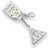 Harry Potter Nyckelring Deathly Hallows silver