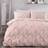 Serene Lara Ruched Care Duvet Cover White, Pink
