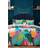 Furn Coralina Tropical Reversible Duvet Cover Multicolour, Orange