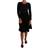 Dolce & Gabbana Sheath Long Sleeves Dress - Black