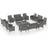 vidaXL 3095960 Loungeset, 1 Bord inkl. 8 Stolar & 4 Soffor