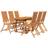 vidaXL 3079646 Patio Dining Set, 1 Table incl. 6 Chairs