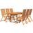 vidaXL 3079638 Matgrupp, 1 Bord inkl. 6 Stolar