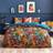 furn. Botanical Nadya Duvet Cover Brown, Pink, Orange, Yellow, Green