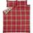 Catherine Lansfield Kelso Duvet Cover Red, White, Grey