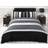 Rapport Furnishings Double Detroit Duvet Cover Grey, Silver, Black