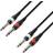 Adam Hall Cable 2 6.3 Jack mono to 2 6.3 Jack mono 3 m - K3 TPP 3m