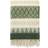 Klippan Yllefabrik Freja Blankets White, Green (200x130cm)