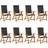 vidaXL 3120456 8-pack Garden Dining Chair