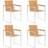 vidaXL 3078551 4-pack Garden Dining Chair