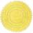 Design Imports Yellow Round Crochet