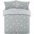 Dreamscene Dreamscene Star Teddy Fleece Duvet Cover Grey, White, Silver