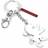 Harry Potter Gryffindor Lion and Bar Charm Keyring