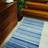 Origin Fine Stripes Modern Wool Hallway Runner Blue, Beige