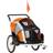 Pawhut Two-In-One Dog Bicycle Trailer w/ Safety Leash, Reflectors Orange