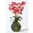 Homescapes Cream Phalaenopsis Artificial Orchid with Natural Base, Pink & Cream Artificial Plant