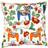 Arvidssons Textil Leksand Röd/Orange Kuddöverdrag Röd, Beige, Vit, Orange