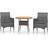 vidaXL 3058483 Matgrupp, 1 Bord inkl. 2 Stolar