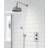 Park Lane Thermostatic Concealed Lever Cross Shower Silver