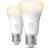 Philips Hue W A60 EU LED Lamps 9W E27 2-pack