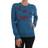 Dolce & Gabbana Blue Silk Love is Pullover Women's Sweater