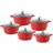 Sq Professional Nea Rossa Red Cookware Set with lid 5 Parts