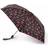 Fulton Houndstooth Poppy Print Umbrella Black