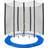 Arebos Trampoline Safety Net Edge Cover Spare Parts Blue (96 in 6 Net poles)