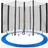 Arebos Trampoline Safety net Edge Cover Edging Edge Protection Net Spare Parts 430 cm 8 Poles Blue Blue Blue