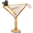 PartyDeco Martiniglas Folieballon