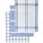 Premier Housewares Set Of 3 Doro Waffle Tea Kitchen Towel White, Blue