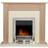 Adam Southwold Fireplace in Oak & Cream with Blenheim Electric Fire in Chrome, 43 Inch