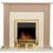 Adam Southwold Fireplace in Oak & Cream with Blenheim Electric Fire in Brass, 43 Inch
