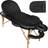 tectake Lettino da massaggio Sawsan a 3 zone, con 5 cm di imbottitura e supporto in legno nero da