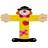 Sevi Wooden letter T, Clown 81756
